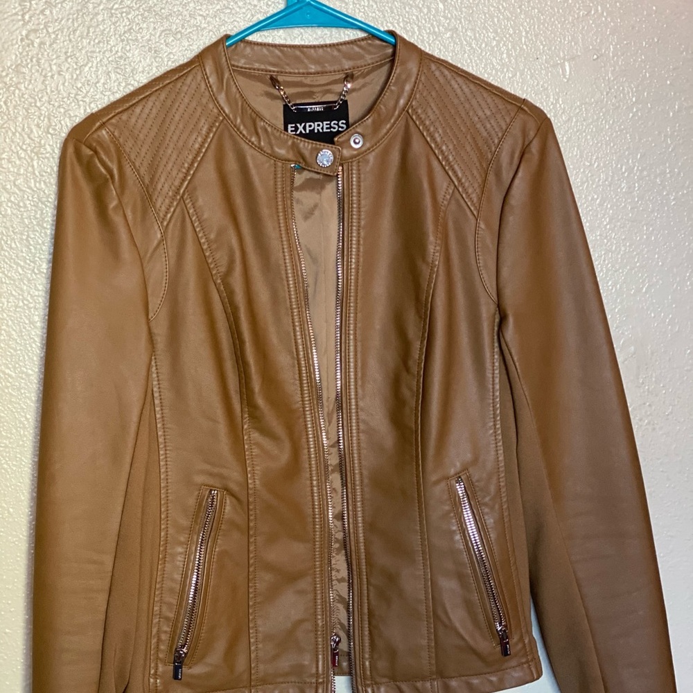 Faux leather jacket